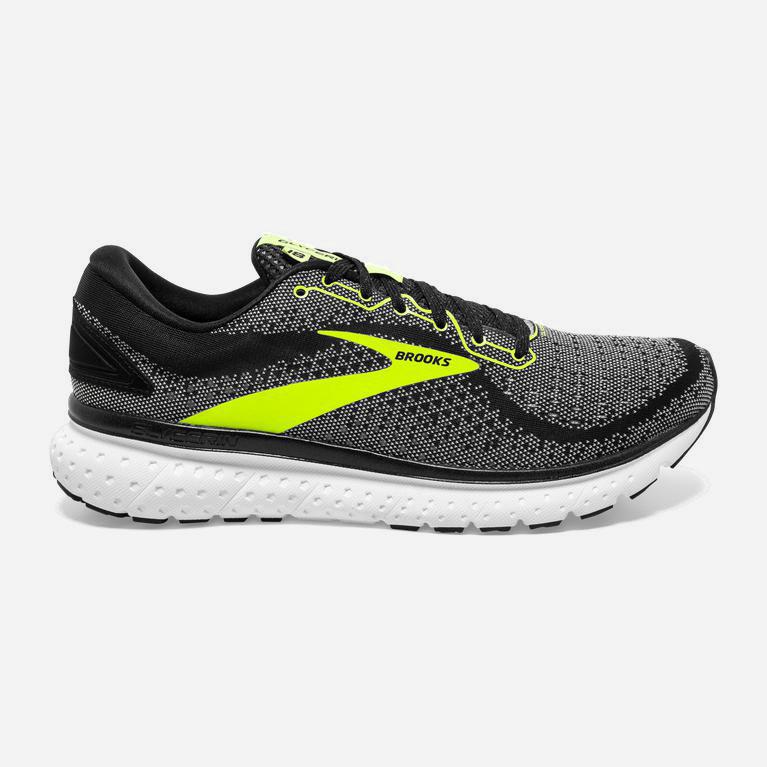 Brooks Glycerin 18 NZ - Men's Road Running Shoes - Grey/GreenYellow/Cherry Tomato/Samba/Black (81703